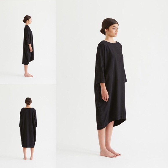 black crane bud dress